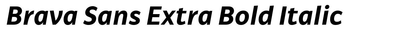 Brava Sans Extra Bold Italic